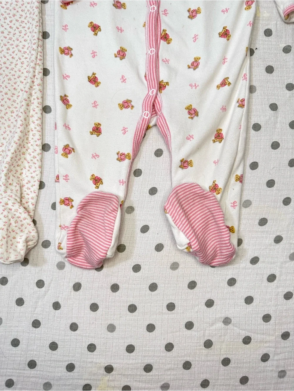 Ralph Lauren baby girls Pink & Cream Teddy- Set of 2